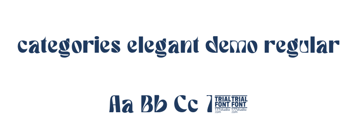 categories elegant demo regular Font Preview