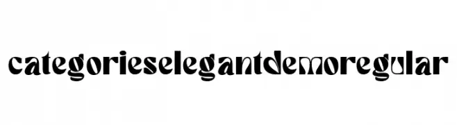 categories elegant demo regular  नि: शुल्क फ़ॉन्ट्स डाउनलोड