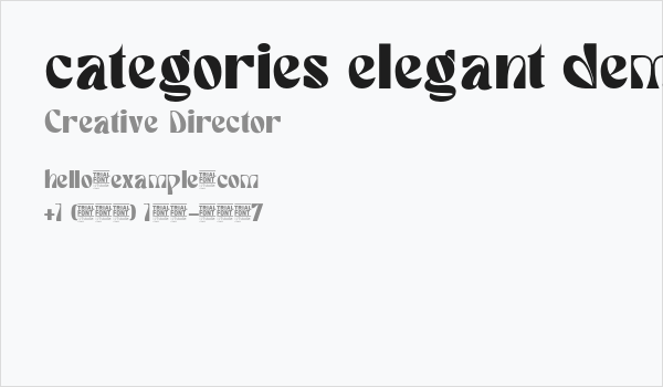 categories elegant demo regular Business Card