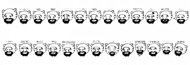 catman خط أحرف كبيرة
