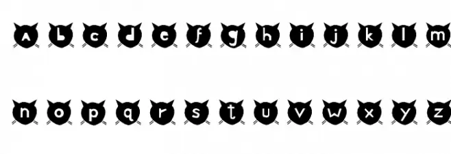 cats-MEOW Caratteri MINUSCOLO
