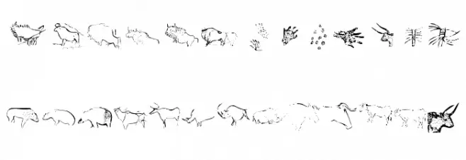 caveart Шрифта ВЕРХНИЙ