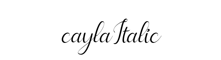 cayla Italic  font caratteri gratis
