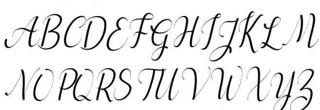 cayla Italic Schriftart Groß