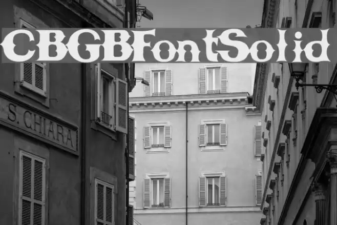 CBGBFontSolid Font examples