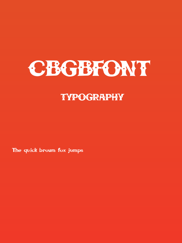 CBGBFont Poster