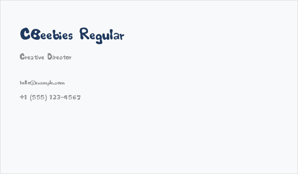 CBeebies Regular Business Card
