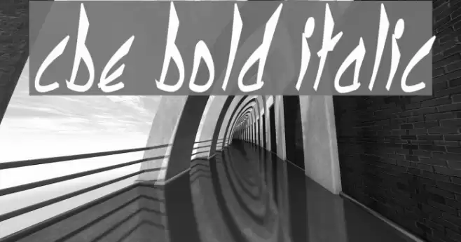cbe Bold Italic Font examples