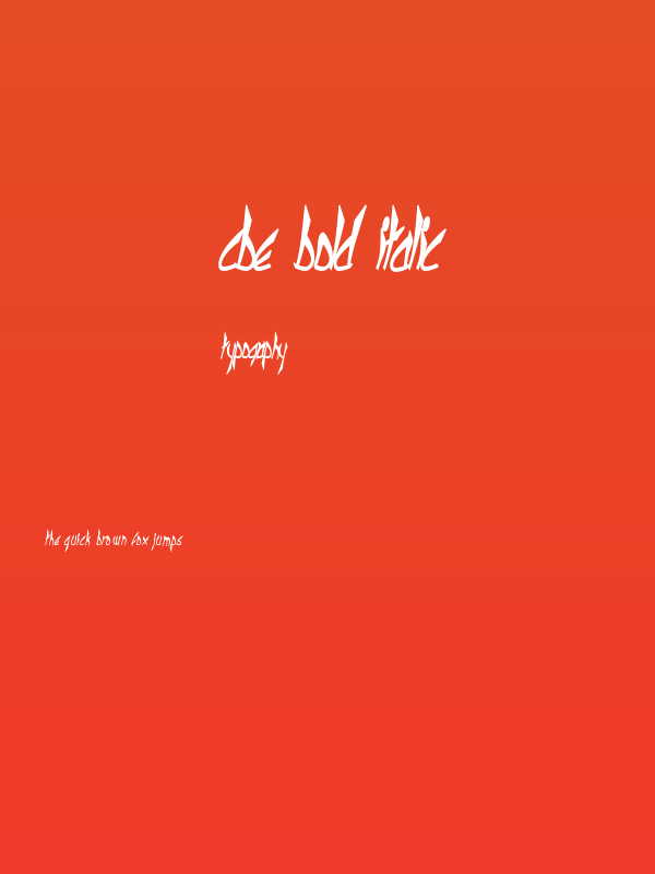 cbe Bold Italic Poster