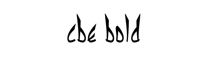 cbe Bold  font caratteri gratis
