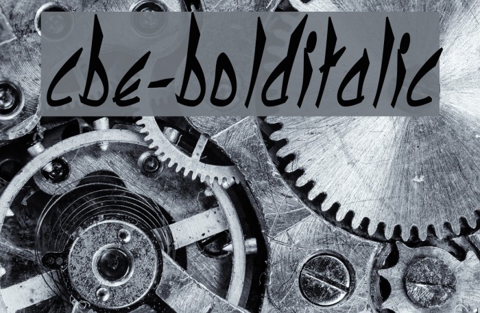 cbe-BoldItalic Font examples