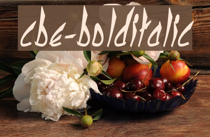 cbe-BoldItalic Font examples