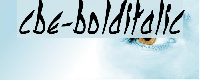cbe-BoldItalic Font examples