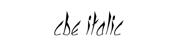 cbe Italic  免费字体下载