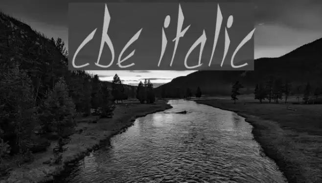 cbe Italic Font examples
