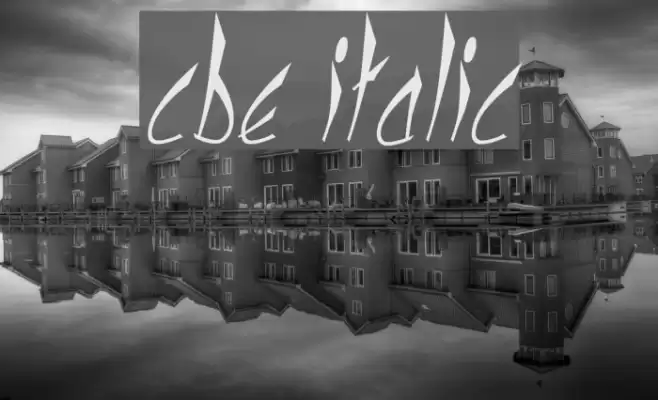 cbe Italic Font examples