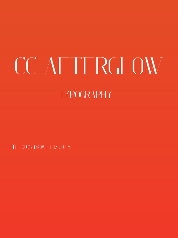 CC Afterglow Poster