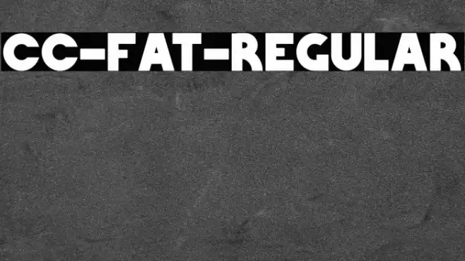 CC-Fat-Regular Font examples