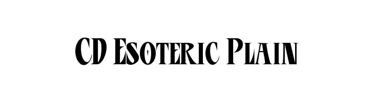 CD Esoteric Plain Font