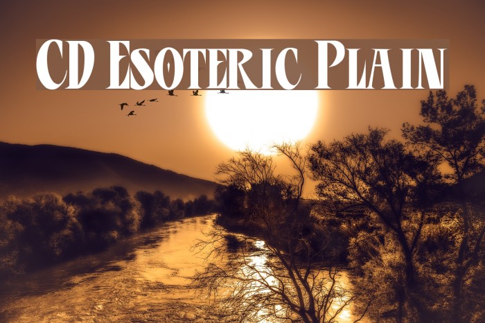 CD Esoteric Plain Font examples