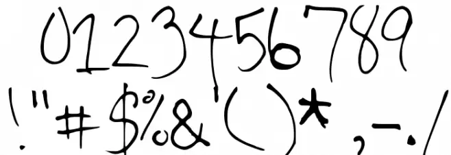 CD Writing Font OTHER CHARS