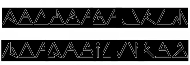 CECILE-Hollow-Inverse 字体 大写