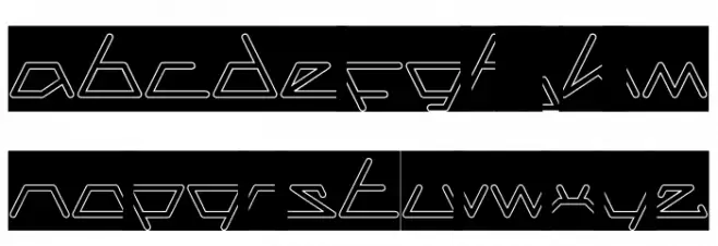 CECILE-Hollow-Inverse 字体 小写