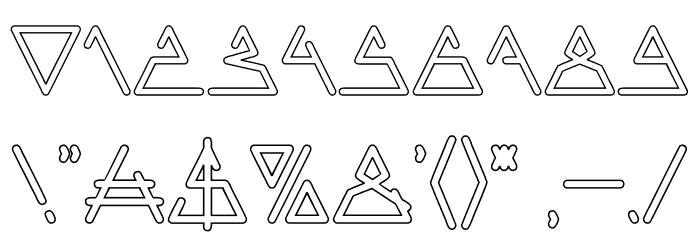 CECILE-Hollow Font OTHER CHARS