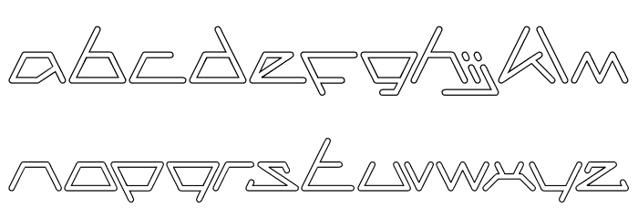 CECILE-Hollow Font LOWERCASE