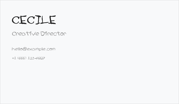 CECILE Business Card