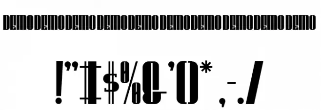 CEDRICdemo Font Alte caractere