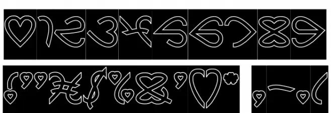 CELESTE-Hollow-Inverse Font OTHER CHARS