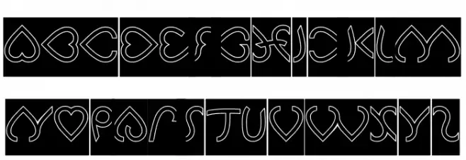 CELESTE-Hollow-Inverse 字体 大写