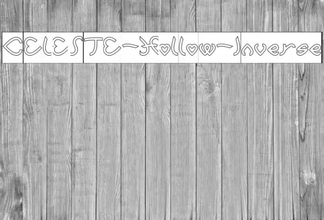 CELESTE-Hollow-Inverse Font examples