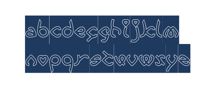 CELESTE-Hollow-Inverse Lowercase