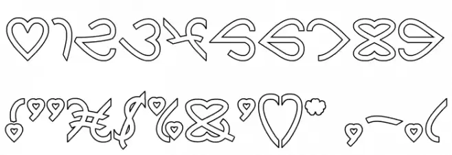 CELESTE-Hollow Font OTHER CHARS