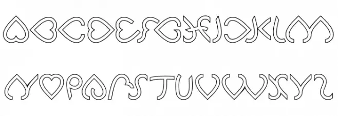 CELESTE-Hollow Font Litere mari