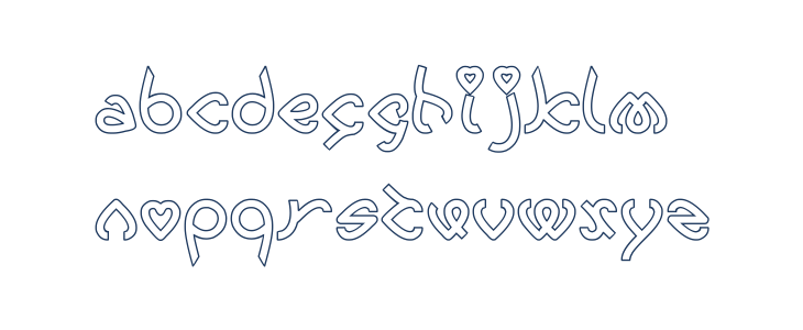 CELESTE-Hollow Lowercase