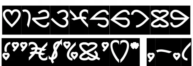 CELESTE-Inverse Font OTHER CHARS