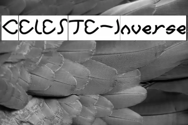 CELESTE-Inverse Font examples