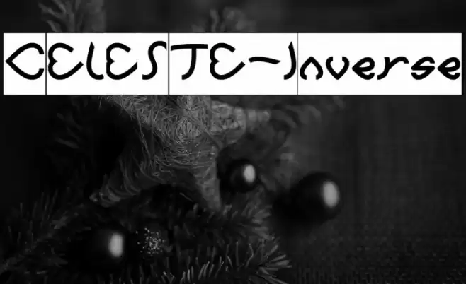 CELESTE-Inverse Font examples