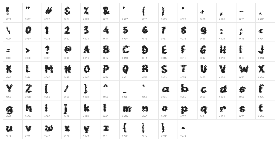 CEMORENG Character Map
