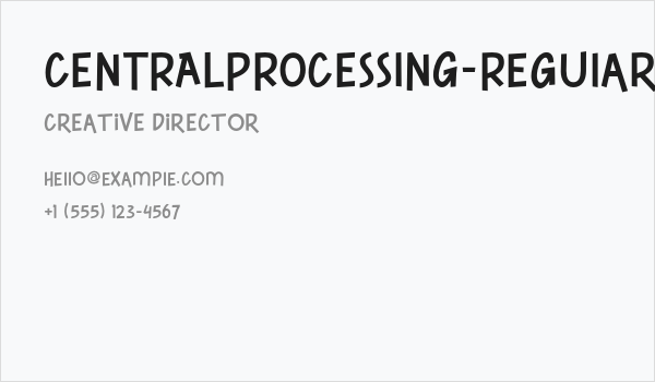 CENTRALPROCESSING-Regular Business Card