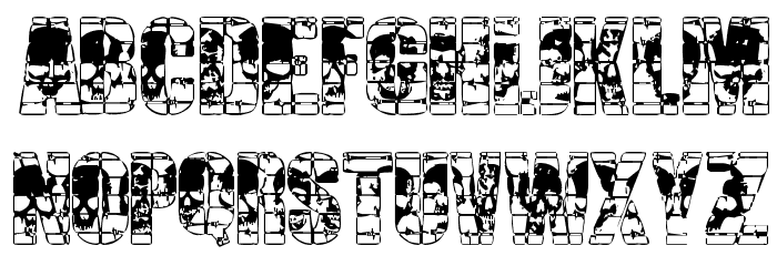 CERCA OF SKULLS Font LOWERCASE