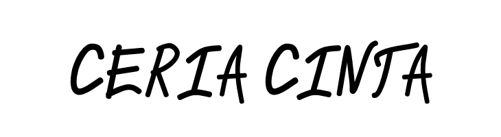 CERIA CINTA  नि: शुल्क फ़ॉन्ट्स डाउनलोड