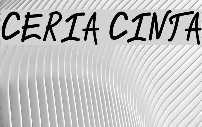 CERIA CINTA Font examples