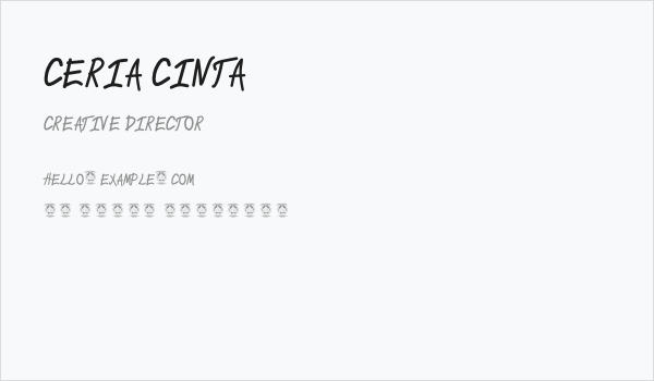 CERIA CINTA Business Card