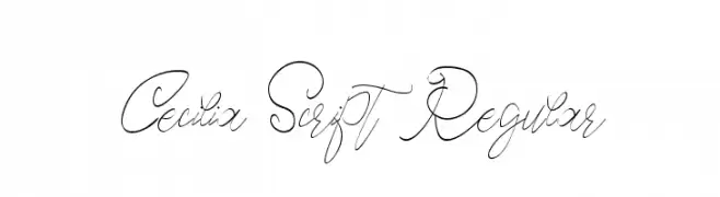 Cecilia Script Regular  Скачать бесплатные шрифты