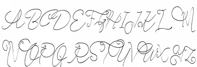 Cecilia Script Regular 字体 大写