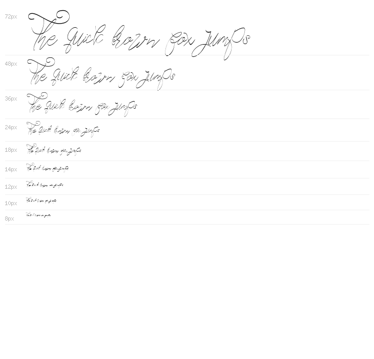 Cecilia Script Regular Waterfall